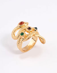 Gold Jewel Snake Ring - link has visual effect only