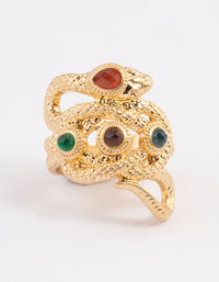 Gold Jewel Snake Ring - link has visual effect only