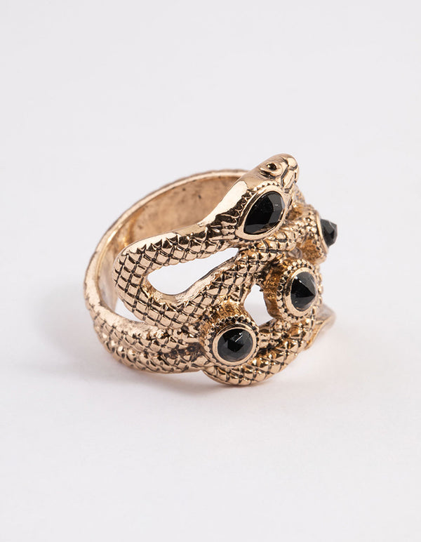 Black Wrap Snake Ring