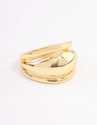 Gold Plated Domed Statement Ring - link has visual effect only