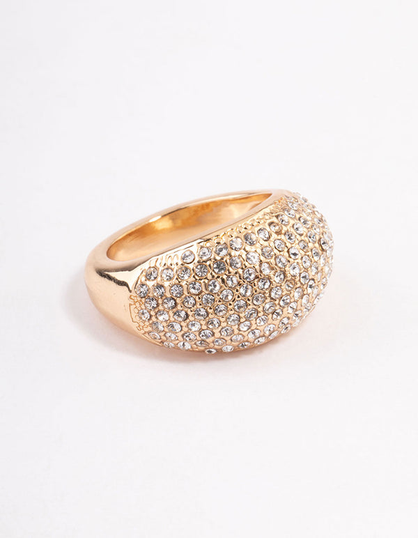 Gold Pave Dome Ring