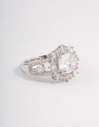 Silver Cushion Halo Ring - link has visual effect only