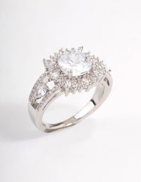 Silver Cushion Halo Ring - link has visual effect only