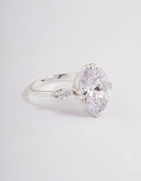 Silver Grand Oval Marquise Ring - link has visual effect only