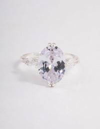 Silver Grand Oval Marquise Ring - link has visual effect only