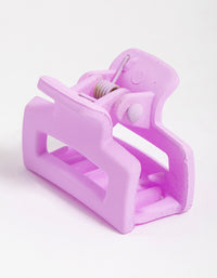 Purple Mini Rectangle Claw Clip - link has visual effect only