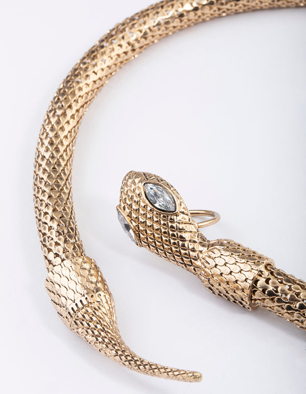 Gold Snake Wrap Necklace Lovisa
