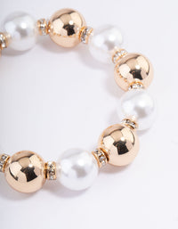 Gold Pearl Ball Bracelet - link has visual effect only