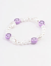 Pearl Smiley Stretch Bracelet - link has visual effect only