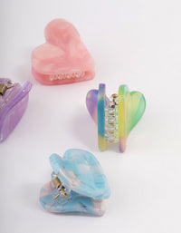 Acrylic Heart Multi Claw Clip Pack - link has visual effect only