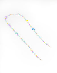 Multi Bead Glasses Chain - link has visual effect only