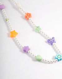 Pearl Multi Bead Phone Chain - link has visual effect only