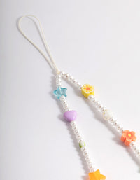 Pearl Multi Bead Phone Chain - link has visual effect only