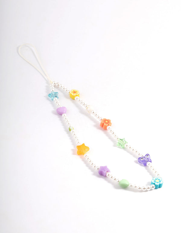 Pearl Multi Bead Phone Chain