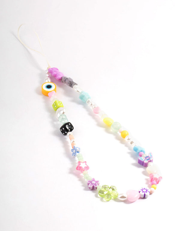 Dice Beaded Phone Charm