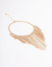 Gold Diamante Fringe Choker - link has visual effect only