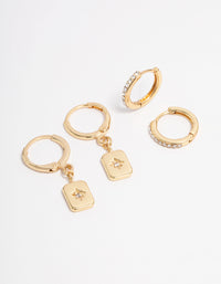 Gold Plated Celestial Earrings 6-Pack - link has visual effect only