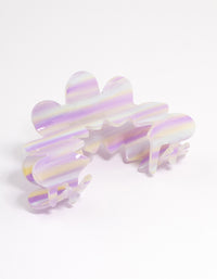 Plastic Purple Curved Cut Out Claw Clip - link has visual effect only