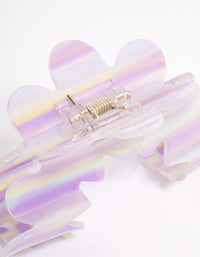 Plastic Purple Curved Cut Out Claw Clip - link has visual effect only