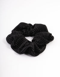 Fabric Plisse Black Scrunchie - link has visual effect only