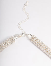 Silver Diamante Mesh Necklace - link has visual effect only