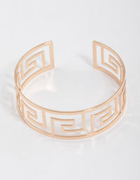 Gold Greek Pattern Cuff Bangle - link has visual effect only