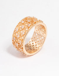 Gold Filigree Band Ring - link has visual effect only