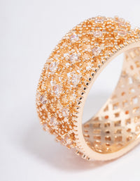 Gold Filigree Band Ring - link has visual effect only