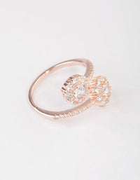 Rose Gold Round Double Wrap Ring - link has visual effect only