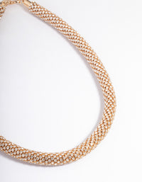 Gold Diamante Mesh Necklace - link has visual effect only