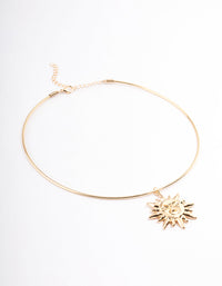 Gold Multi Sun Motif Choker - link has visual effect only