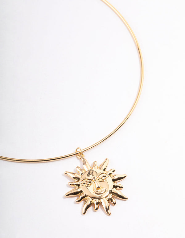 Gold Multi Sun Motif Choker