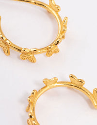 Gold Plated Sterling Silver Multi Butterfly Hoop Earrings - link has visual effect only