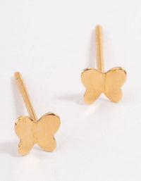 Gold Plated Sterling Silver Polished Butterfly Stud Earrings - link has visual effect only