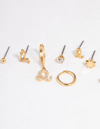 Gold Plated Leo Star Sign Ear Stackers - link has visual effect only