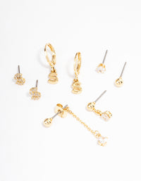 Letter 'S' Gold Plated Initial Ear Stackers - link has visual effect only