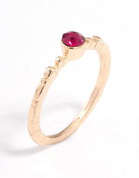 Fuchsia Beaded Band Ring - link has visual effect only