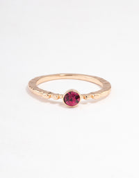 Fuchsia Beaded Band Ring - link has visual effect only