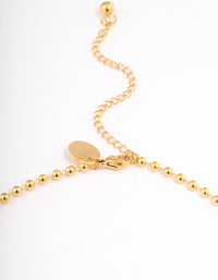 Gold Plated Stainless Steel Thin Ball Chain Necklace - link has visual effect only