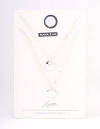 Silver Plated Heart Disc Necklace Pack - link has visual effect only