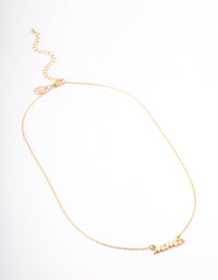 Gold Plated 'Mama' Cubic Zirconia Necklace - link has visual effect only