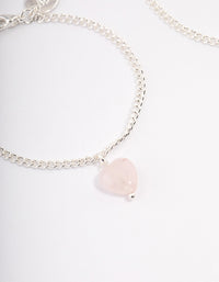 Silver Plated Rose Quartz Bracelet Pack - link has visual effect only