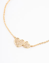 Gold Plated Double Hearts Toggle Bracelet - link has visual effect only