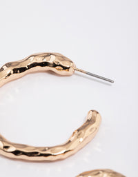 Gold Molten Hoop Earrings - link has visual effect only