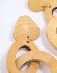 Wood Double Loop Earrings - link has visual effect only