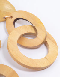 Wood Double Loop Earrings - link has visual effect only