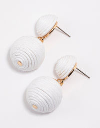 Gold Wrapped Ball Drop Earrings - link has visual effect only