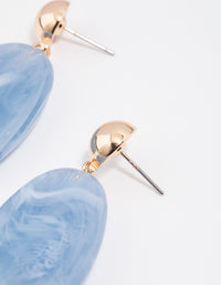 Gold Oval Stone Drop Earrings - link has visual effect only