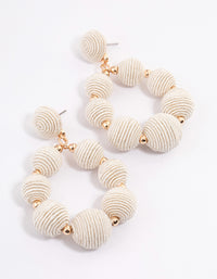 Gold Wrapped Circle Ball Earrings - link has visual effect only