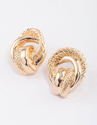 Gold Rope Knotted Earrings - link has visual effect only